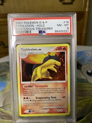 $59.99 • Buy 2007 Pokemon Mysterious Treasures Typhlosion Holo 16/123 PSA 9 Mint
