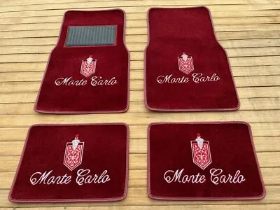 For Chevy Monte Carlo Floor Mats Carpet Navy Burgundy Set Of4 LS SS CL 1970-88 • $149.99