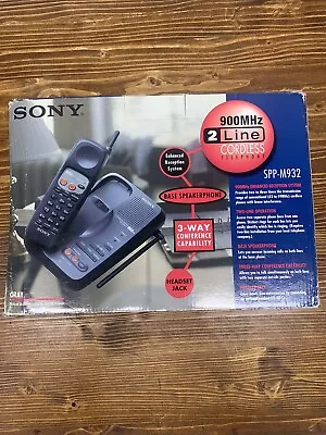 Sony SPP-M932 900 MHZ 2 Line Cordless Telephone 3-Way Conference Needs Battery* • $49.99