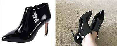 NIB Vince Camuto VC SIGNATURE VI-Gordina Black Patent Leather Bootie 7 8 • $88