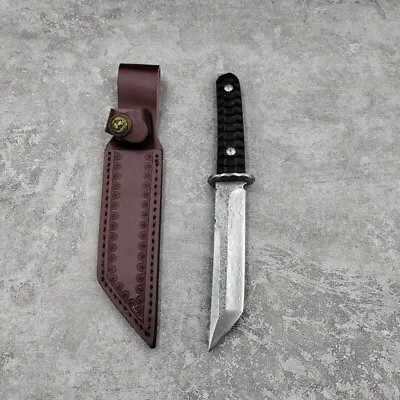 Damascus Steel Blade Tanto Knife Fighting Japanese Combat Tactical Fighter Fixed • $226.59