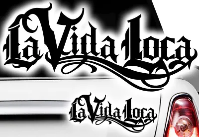 1x LA VIDA LOCA - LA FAMILY 60cm Black Pearl CAR MOTORCYCLE Sticker Decal Tuni • $10.49