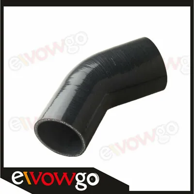 45 Degree 3 Ply 2.25 Inch To 2 Inch ID Silicone Hose Coupler Pipe Turbo Black • $11.94