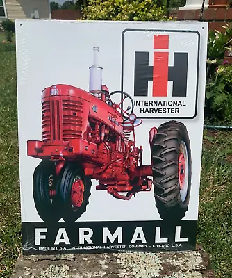 Farmall 400 International Harvester Tractor Tin Metal Sign Garage Barn Vintage • $19.95