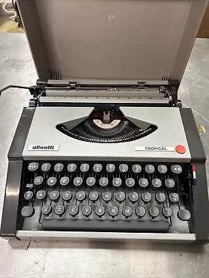 Typewriter: Olivetti Tropical Vintage 1970s Portable Manual Typewriter With Case • £30