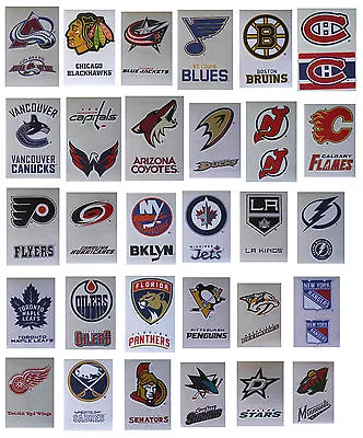 NHL Hockey Decal Stickers 2 Stickers Per Card 1  To 2  • $1.75