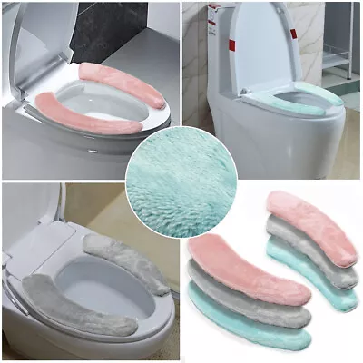 £5.79 • Buy Bathroom Toilet Seat Closestool Washable Soft Warmer Mat Cover Cushion Cover Pad