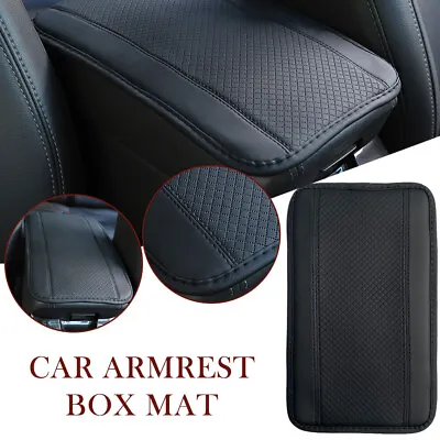 All Black Parts Leather Armrest Cushion Cover Center Console Box Mat Protector • $7.89