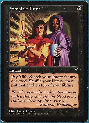 Vampiric Tutor Visions PLD Black Rare MAGIC GATHERING CARD (ID# 455570) ABUGames • $46.54