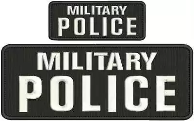 Military Police Embroidery Patch 4x10 And 2x5 Hook On Back White • $15.99