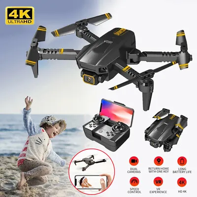 Foldable RC Mini Drone WiFi Drone LED RC Quadcopter Toy For Kids Gift Mini Drone • £22.89