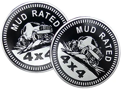 2pc Mud Rated Badge Auto Fender Emblem Sticker 4x4 SUV Truck 6cm 2.36  • $9.88