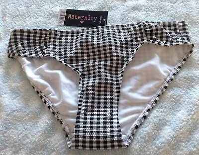 £1.95 • Buy Maternity Black-white Gingham Bikini Bottoms Size 20 BNWT