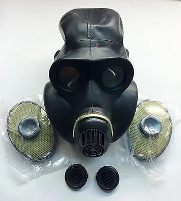 Vintage Black Gas Mask PBF EO-19 Black PBF Gas Mask Size 1 Small • $44.20