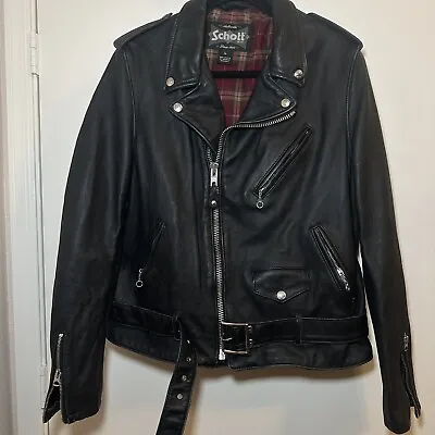 NWOT Schott Perfecto 626VN Flannel Lined Leather LARGE Jacket • $575