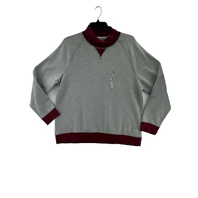 Club Room Men's Turtleneck Fleece Sweatshirt Size XL Gray • $25.49