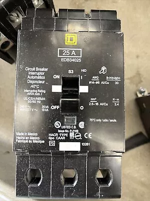 Square D EDB34025 Circuit Breaker • $125