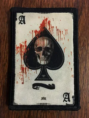 Ace Of Spades Death Card Morale Patch Tactical ARMY Hook Military USA Badge Flag • $8.49