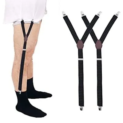 Shirt Stays For Men Y-Style Adjustable Elastic Shirt Garters Holders Non-Slip • $9.66