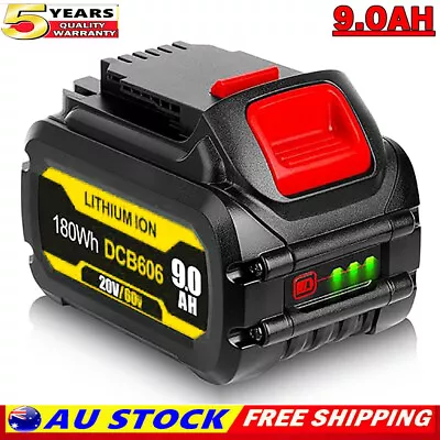 60 VOLT For DEWALT DCB609 DCB606 20V/60V MAX FLEXVOLT 9.0Ah Li-Ion Battery • $79.90