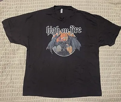 HIGH ON FIRE Blessed Black Wings 3XL T-Shirt Relapse Records Matt Pike Metal • $25