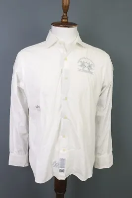 La Martina Buenos Aires White Long Sleeve Button Shirt Size L • $50