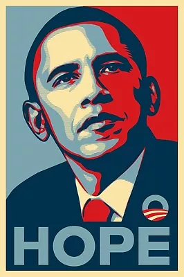 BARACK OBAMA HOPE GLOSSY POSTER Picture 11 X 17 Inspiration Motivation Election • $15.25