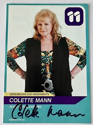 COLETTE MANN *Sheila Canning* NEIGHBOURS Original HAND SIGNED Cast Fan Card • £9.99