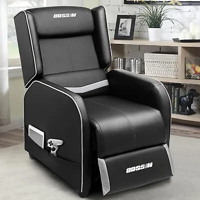 BOSSIN Gaming Recliner Chair For Adults 400Lbs Racing Style Sofa Big And Tall PU • $188.07