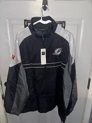 Miami Dolphins Jacket Large Windbreaker NFL Sports Illustrated SI NWT • $16.98