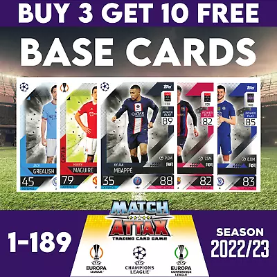 £0.99 • Buy Match Attax 2022/23 22/23 Champions League- Base Cards #1 - #189 - Football