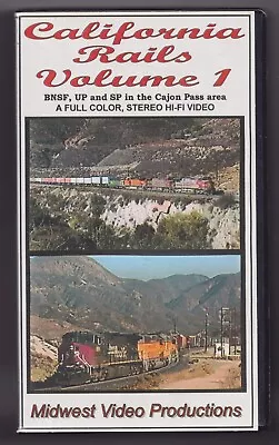 VHS: Midwest Video Productions. California Rails Vol 1 • $15.99