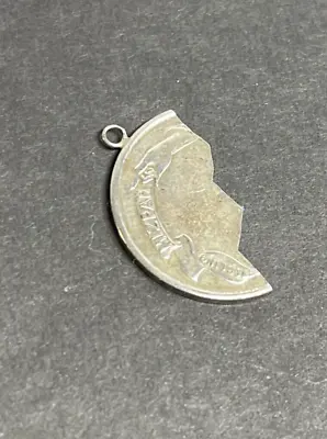925 Sterling Silver Vintage Mizpah Loving Heart Charm Pendant Only Half • $24.95