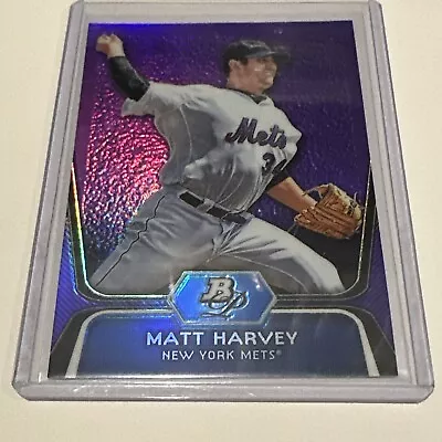 2012 Bowman Platinum Prospects Purple Refractor #BPP18 Matt Harvey New York Mets • $1