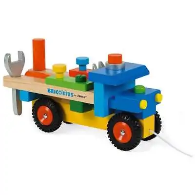 Janod Brico'Kids Diy Truck Wooden Pull Along Tools Role Play Toy Gift 2+ NEW • £29.99