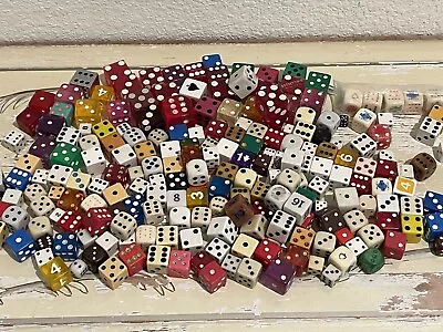 Assorted Dice Lot * Some Vintage Various Sizes 200 Pieces • $26