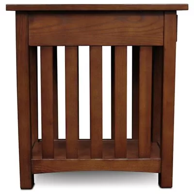 Leick Furniture Mission Wood End Table In Medium Oak Brown • $220