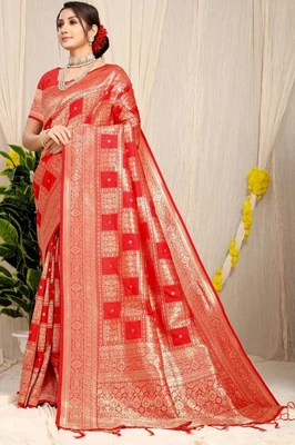 $90.70 • Buy Kanchipuram Saree Blouse New Sari Indian Pakistani Wedding Bollywood Party Wear