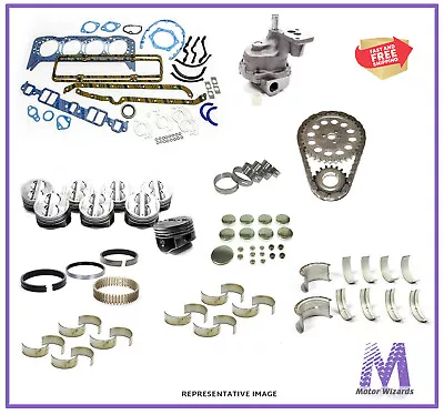 MERCRUISER Chevy 454 GEN V Engine Rebuild Kit Oil Pump Piston STD Rot Steel Shim • $738.46