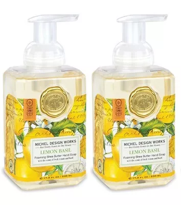 Michel Design Works Lemon Basil Foaming Hand Soap ~~ Set Of 2 ~~ • $24.99