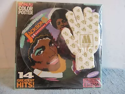 Michael Jackson Lp Greatest Hits Picture Disc GLOVE Vinyl Record New Sealed • $29.95