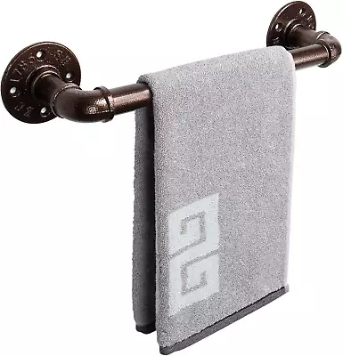 Industrial Pipe Towel Bar Heavy Duty Bathroom Hardware Towel Bar Accessory Wal • $28.99