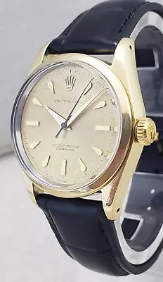 Rolex Oyster Perpetual Gold Capped Mens Watch Ref 6634 On Crocodile Strap C.1956 • $2995