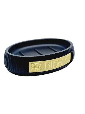 BiBA Boudoir Black Gold Logo Soap Dish • £11.99