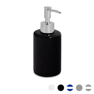 Pump Soap Dispenser Bottle Ceramic Kitchen Bathroom Home 280ml - Black • £6