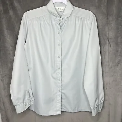 Vintage Gailord Blouse 14 Secretary Dacron Polyester Long Sleeve Button Up • $25