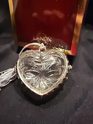 Lenox Our First Christmas  Crystal Heart Locket Christmas  Ornament • $8.99