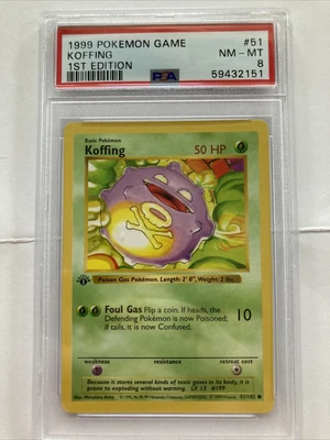 $26.90 • Buy Pokemon Koffing 1st Edition Base Set 1999 51/102 PSA 8