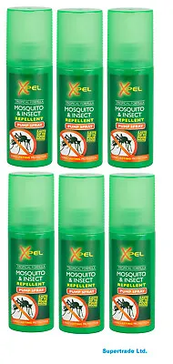 Xpel Mosquito & Insect Repellent Pump Spray Tropical Formula  70ml  X 6 • £12.99