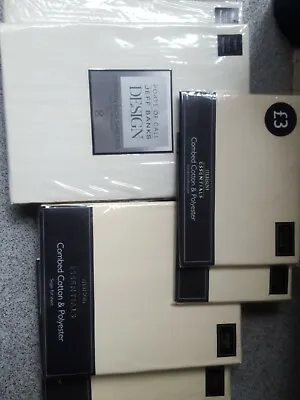 £30 • Buy Pair Of Full Set Single Bed LinenJEFF BANKS And MAISON  Ivory Cotton Mix NEW  